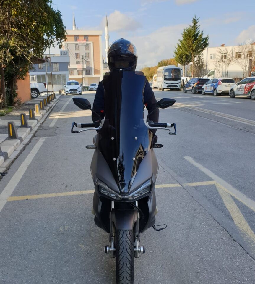 MOTOCAM Falcon Trex 188 Ön Cam 2022-2026 Model 78cm Siyah Renkli 4mm UZUN