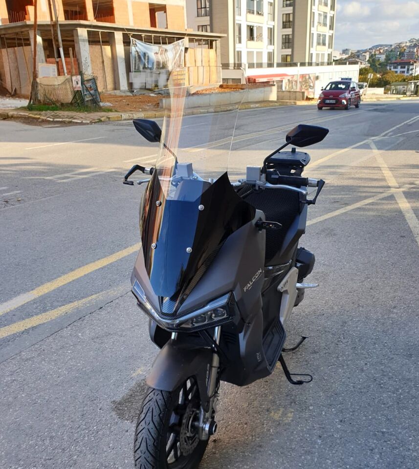 MOTOCAM Falcon Trex 188 Ön Cam 2022-2026 Model 78cm Şeffaf Renkli 4mm UZUN