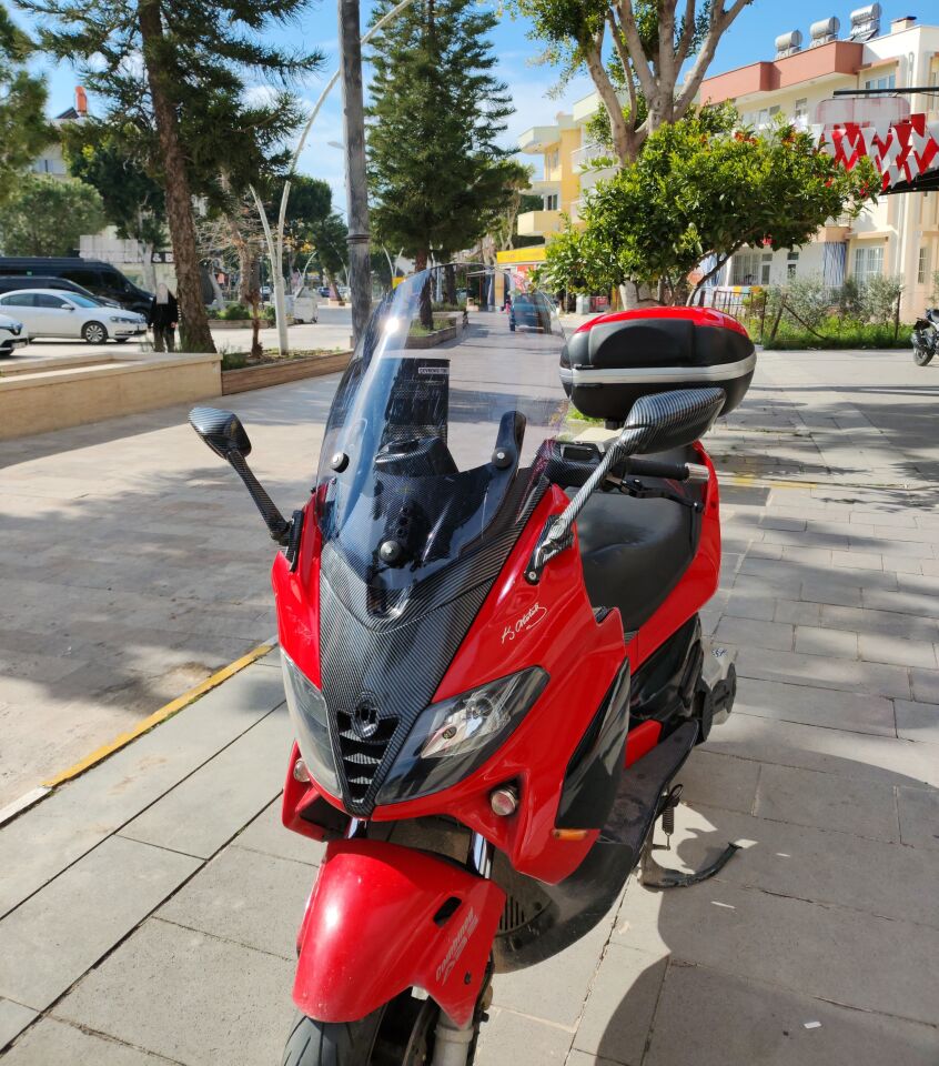 MOTOCAM Gilera Nexus 500 Ön Cam 2004-2008 Model 58cm Füme Renkli 4mm