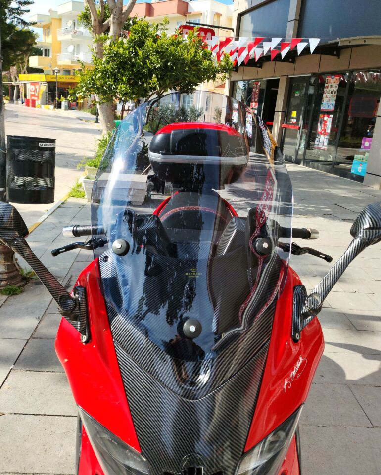 MOTOCAM Gilera Nexus 500 Ön Cam 2004-2008 Model 58cm Füme Renkli 4mm