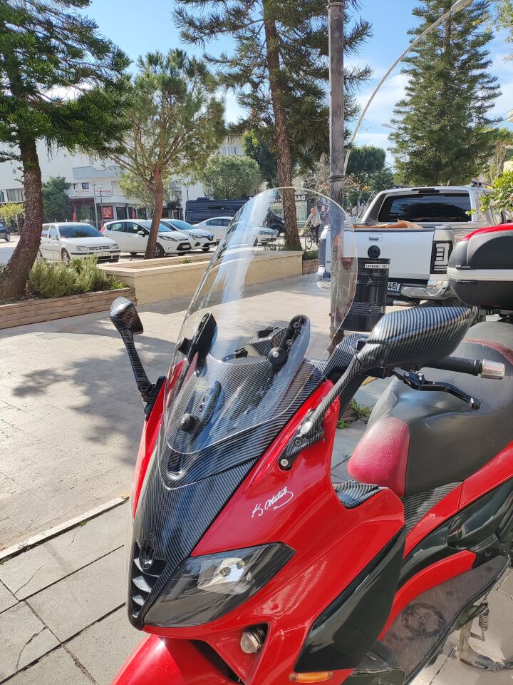 MOTOCAM Gilera Nexus 500 Ön Cam 2004-2008 Model 58cm Şeffaf Renkli 4mm