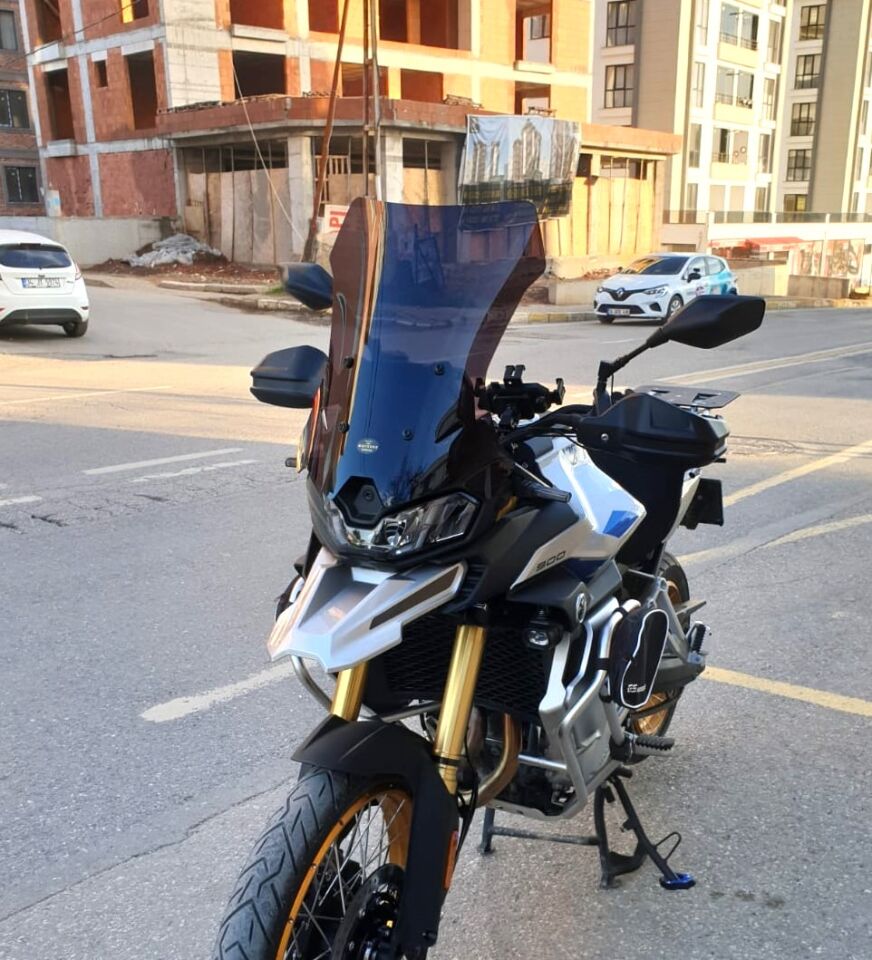 MOTOCAM Voge DS 900 X Siperlik Ön Cam 2025 Model 53cm Siyah Renkli 4mm