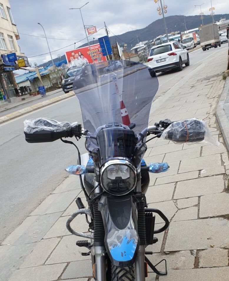 MOTOCAM Hero X Pulse Ön Cam 2020-2025 Model 46cm Füme Renkli 4mm UZUN CAM