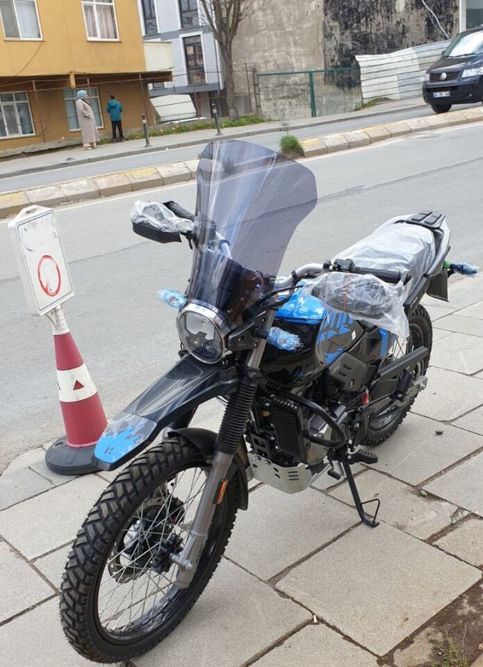 MOTOCAM Hero X Pulse Ön Cam 2020-2025 Model 46cm Füme Renkli 4mm UZUN CAM