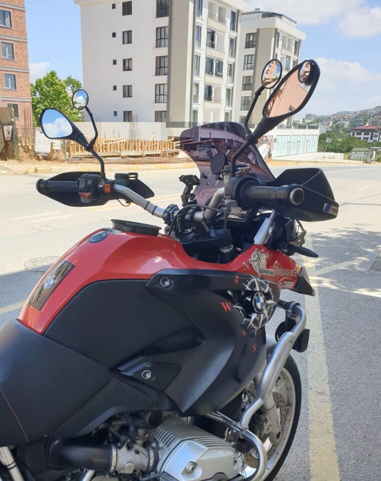 MOTOCAM Bmw R 1200 GS Ön Cam 2004-2012 Model 50cm Siyah Renkli 4mm UZUN