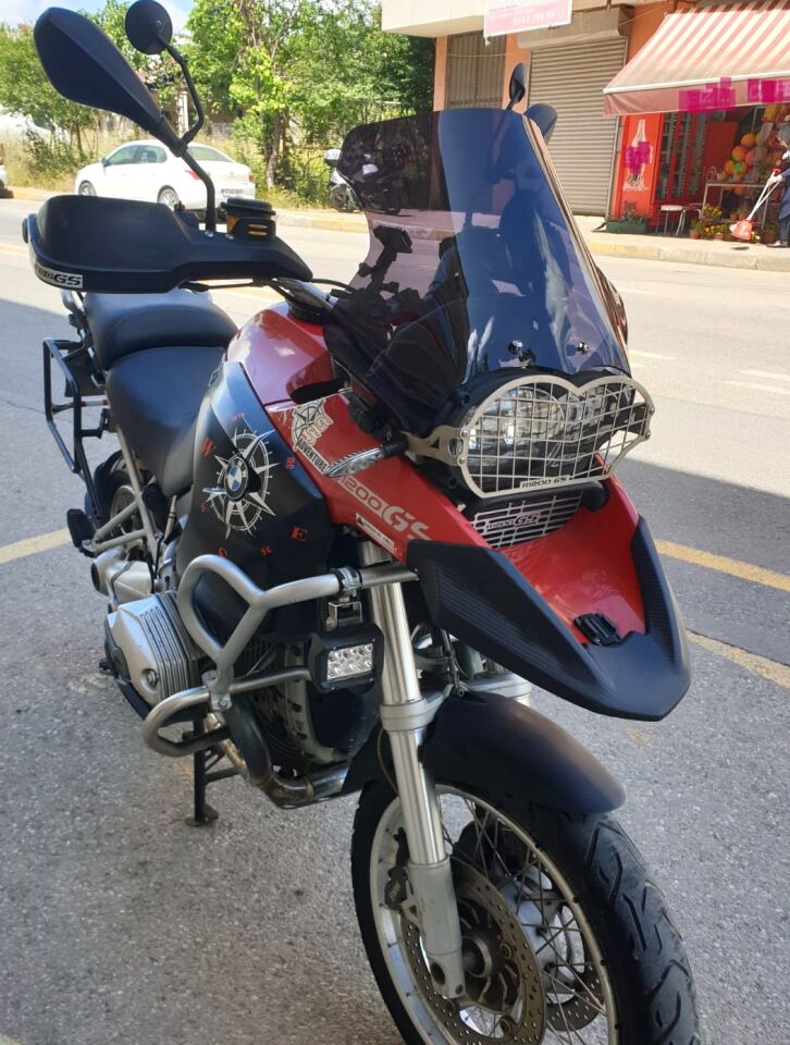 MOTOCAM Bmw R 1200 GS Ön Cam 2004-2012 Model 50cm Siyah Renkli 4mm UZUN