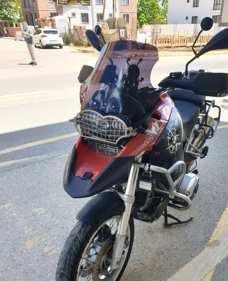 MOTOCAM Bmw R 1200 GS Ön Cam 2004-2012 Model 50cm Siyah Renkli 4mm UZUN