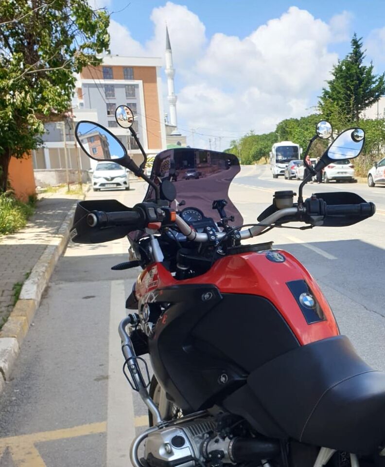 MOTOCAM Bmw R 1200 GS Ön Cam 2004-2012 Model 50cm Siyah Renkli 4mm UZUN