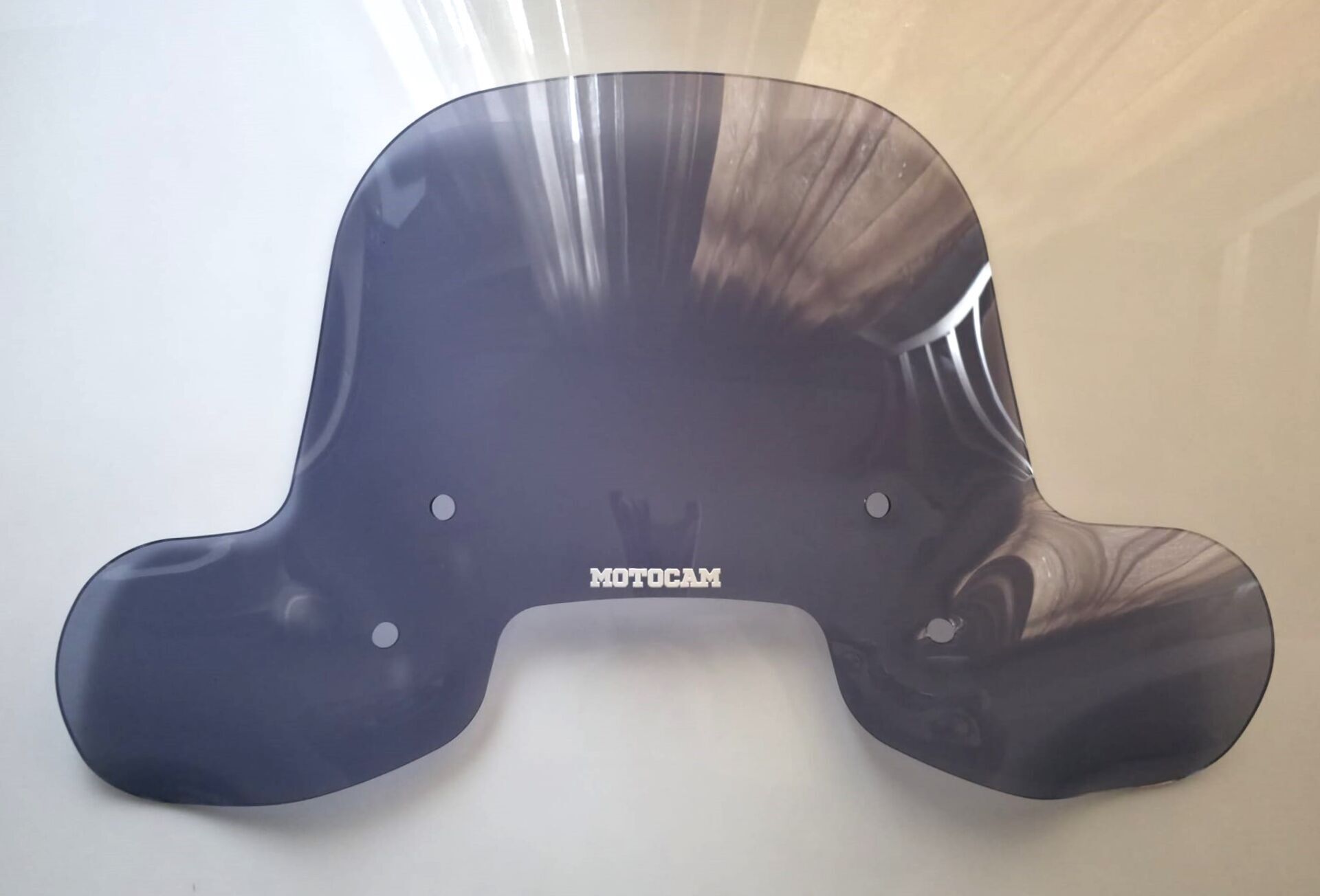 MOTOCAM Küba Ravida 125 Ön Cam 2024-2026 Model 37cm Füme Renkli 4mm Elcikli APARATSIZ