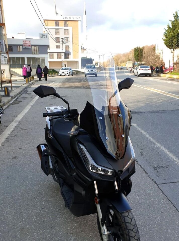 MOTOCAM Skyjet Rivero 125 Ön Cam 2024-2026 Model 78cm Şeffaf Renkli 4mm UZUN
