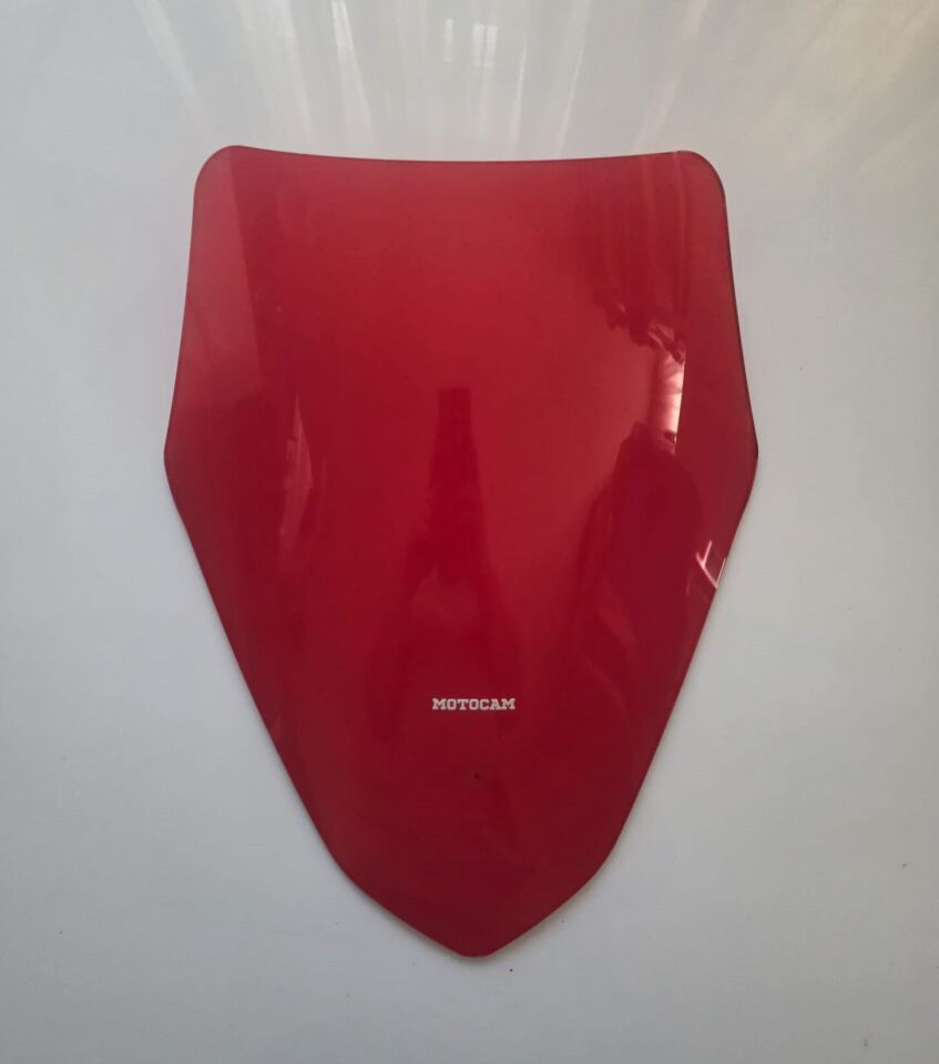 MOTOCAM Arora Max PRO 125 Ön Cam 2023-2026 Model 43cm Kırmızı Renkli 4mm SPORTİF