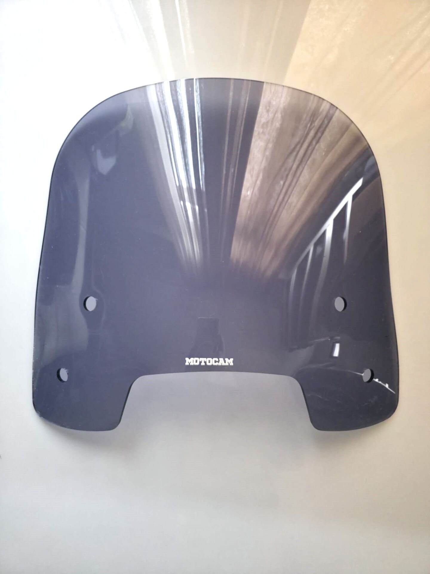 MOTOCAM Küba Ravida 125 Ön Cam 2024-2026 Model 38cm Füme Renkli 4mm APARATSIZ