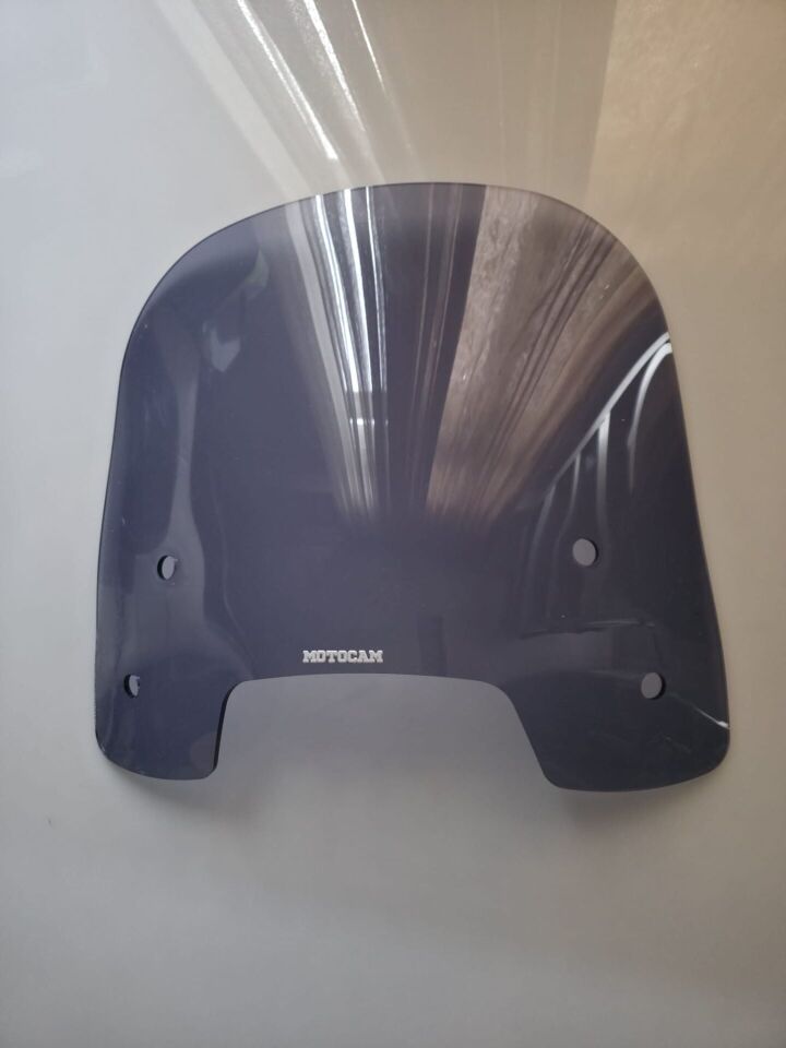 MOTOCAM Küba Ravida 125 Ön Cam 2024-2026 Model 38cm Füme Renkli 4mm APARATSIZ