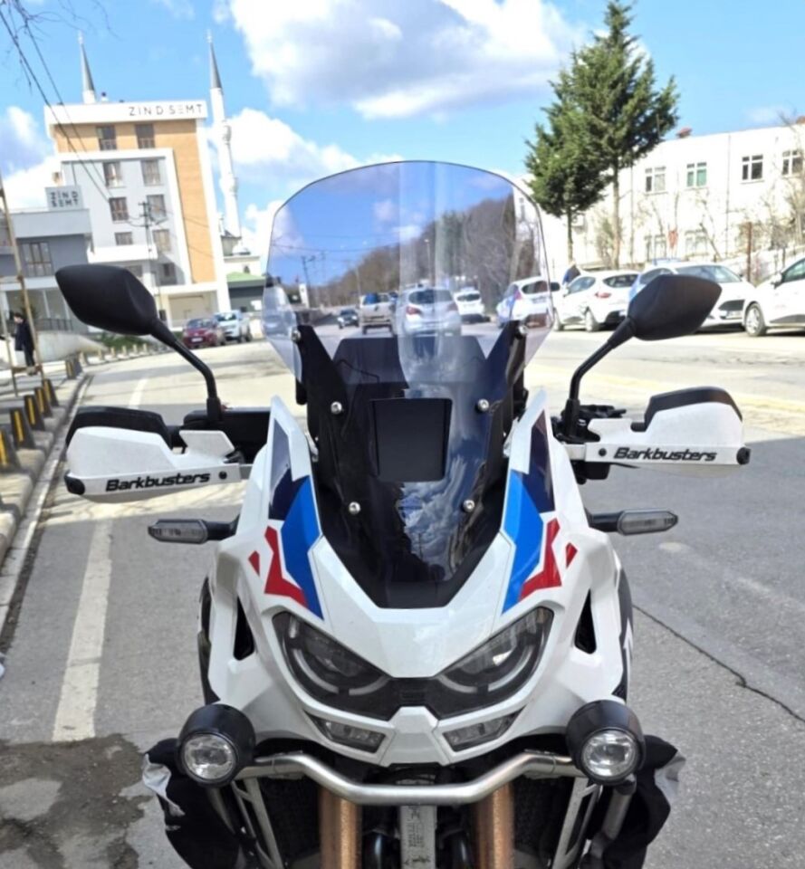 MOTOCAM Honda Africa twin CRF 1100 L4 Ön Cam 2023-2026 Model 46cm Füme Renkli 4mm ORİJİNAL BOYLU