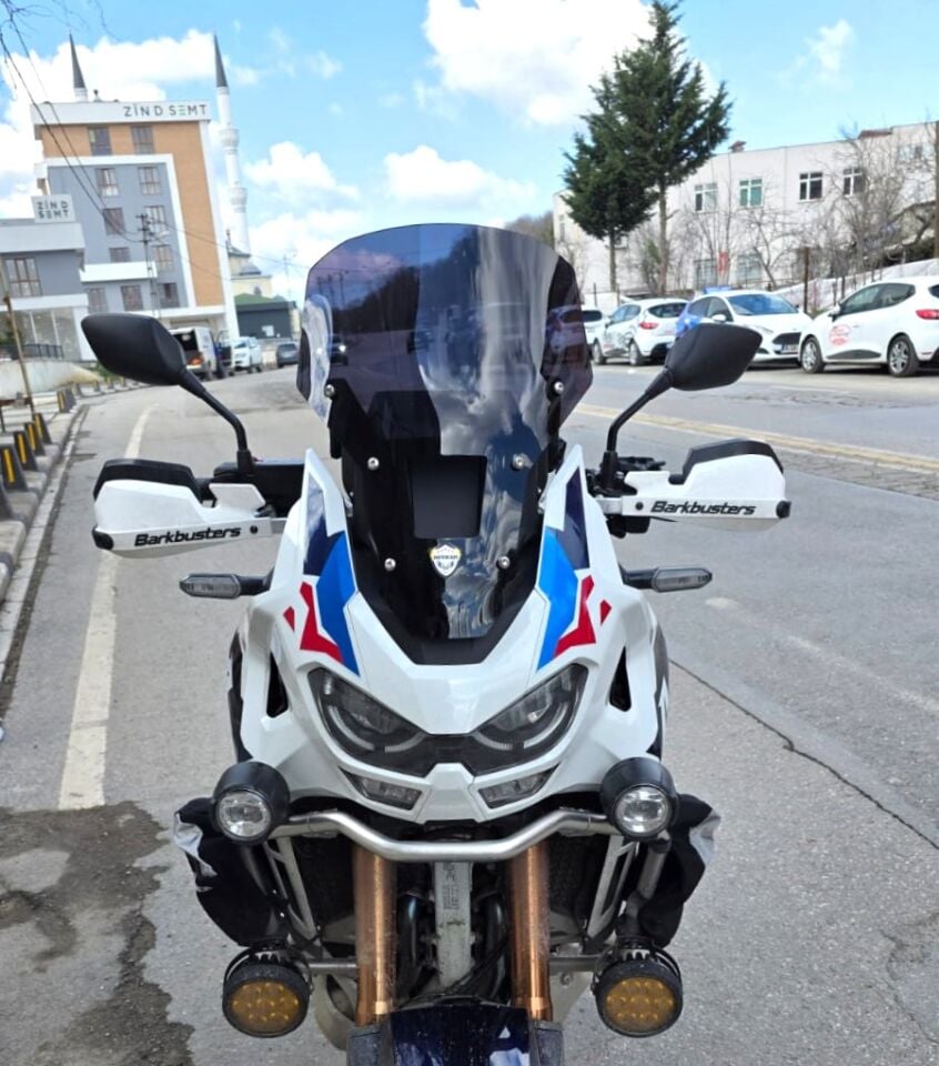 MOTOCAM Honda Africa twin CRF 1100 L4 Ön Cam 2023-2026 Model 46cm Siyah Renkli 4mm ORİJİNAL BOYLU