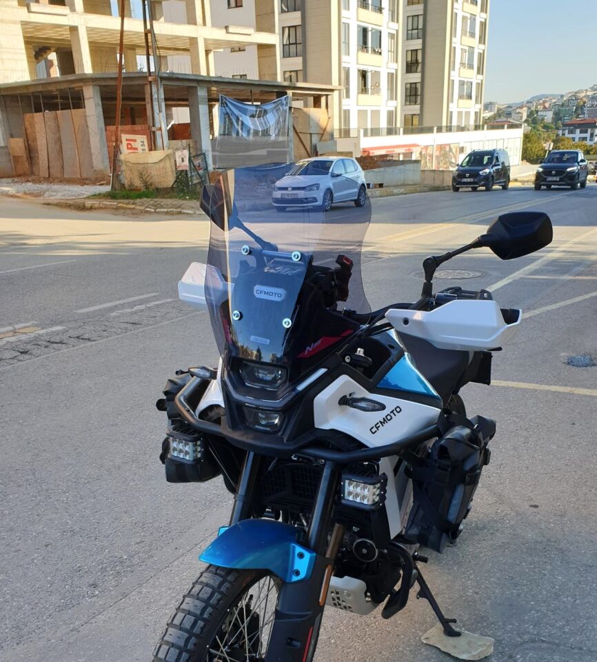 MOTOCAM CF Moto 450 MT Ön Cam 2023-2026 Model 41cm Füme Renkli 4mm