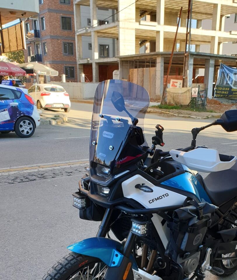 MOTOCAM CF Moto 450 MT Ön Cam 2023-2026 Model 41cm Füme Renkli 4mm