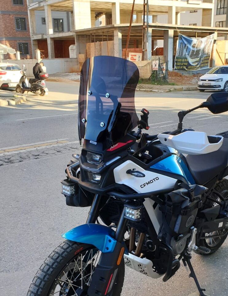 MOTOCAM CF Moto 450 MT Ön Cam 2023-2026 Model 41cm Siyah Renkli 4mm