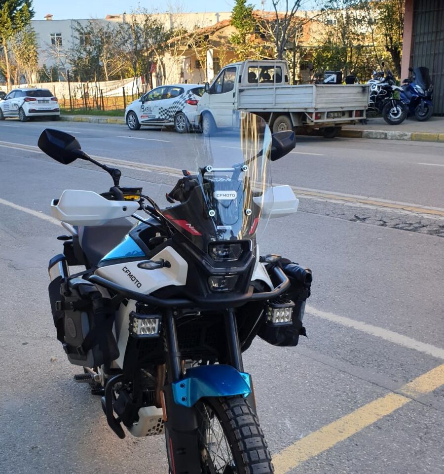 MOTOCAM CF Moto 450 MT Ön Cam 2023-2026 Model 41cm Şeffaf Renkli 4mm