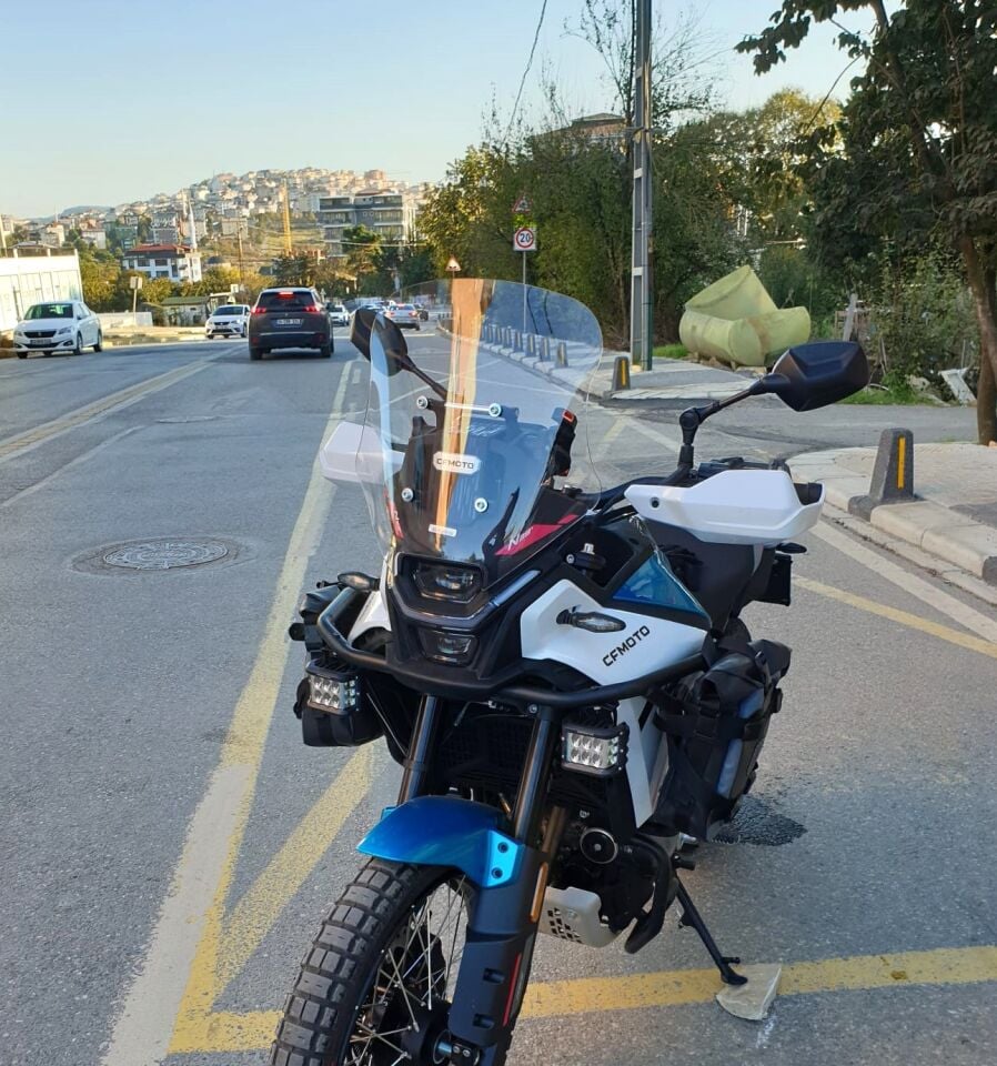 MOTOCAM CF Moto 450 MT Ön Cam 2023-2026 Model 41cm Şeffaf Renkli 4mm