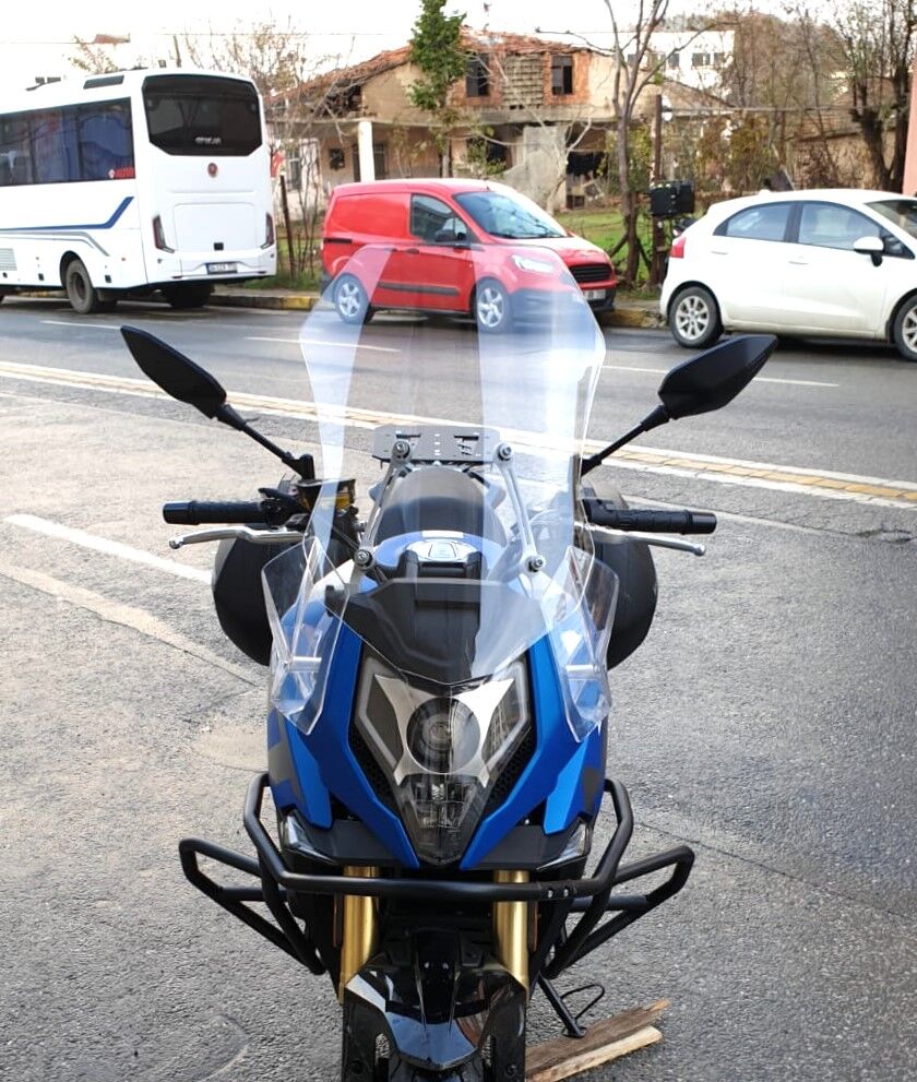 MOTOCAM CF Moto 650 MT Ön Cam 2016-2026 Model 56cm Şeffaf Renkli 4mm