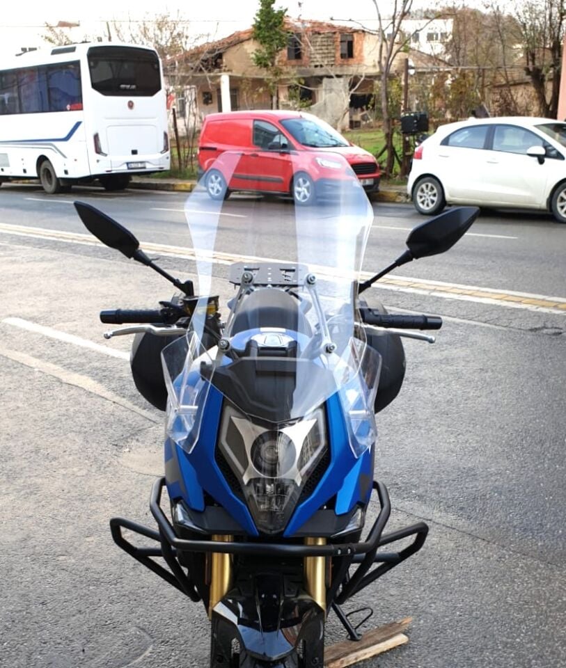 MOTOCAM CF Moto 650 MT Ön Cam 2016-2026 Model 56cm Şeffaf Renkli 4mm