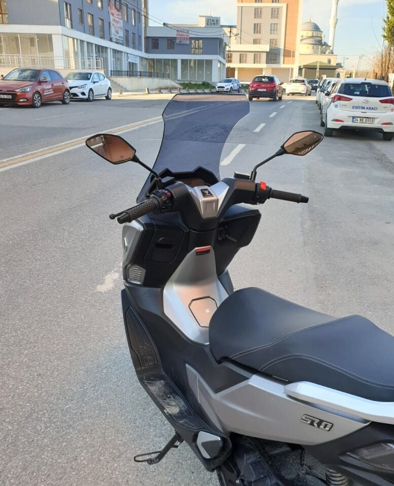 MOTOCAM Voge SR1 Ön Cam 2023-2026 Model 62cm Füme renk 4mm ORTA BOYLU