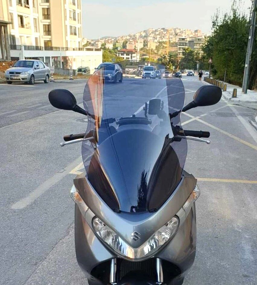 MOTOCAM Suzuki Burgman 125 Ön Cam 2006-2013 Model 61cm Füme Renkli 4mm