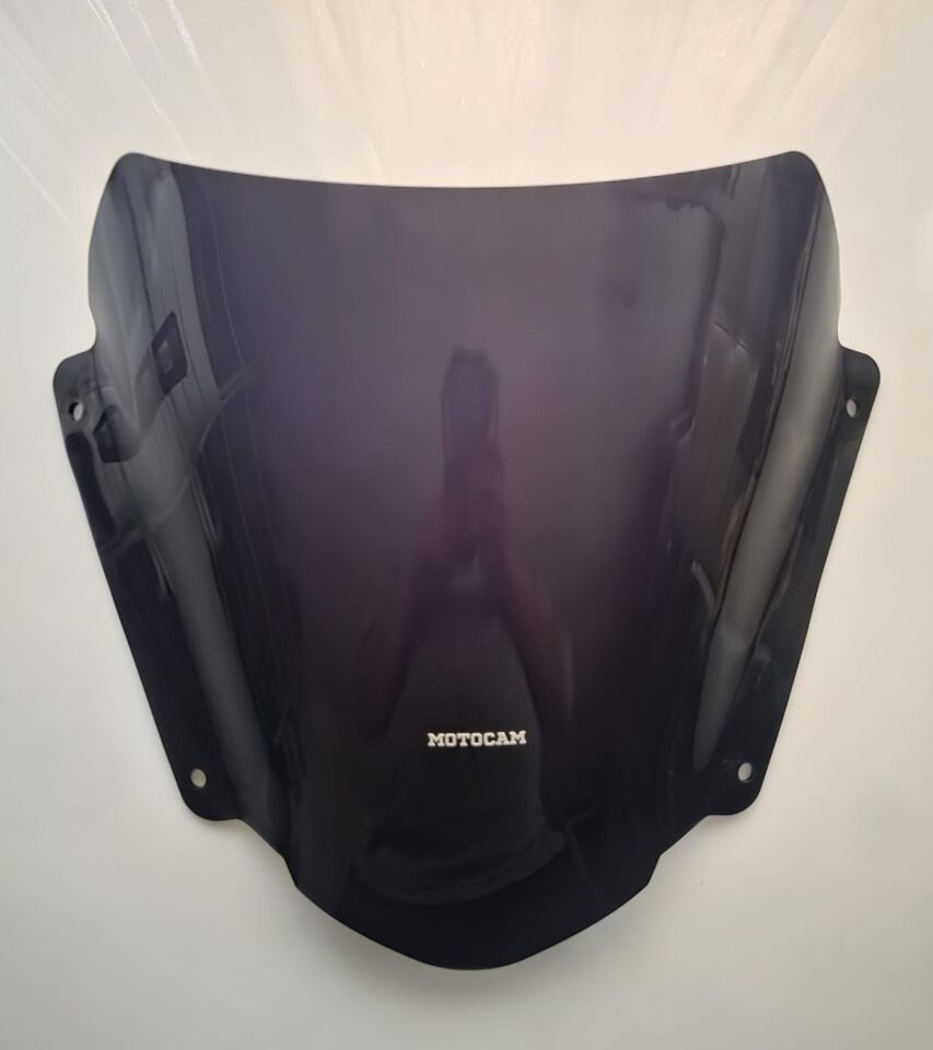 MOTOCAM Suzuki Burgman AN 400 Ön Cam 2017-2026 Model 38cm Siyah Renkli 4mm KISA SPORTİF