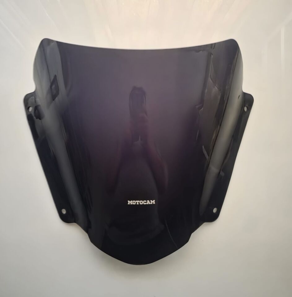 MOTOCAM Suzuki Burgman AN 400 Ön Cam 2017-2026 Model 38cm Siyah Renkli 4mm KISA SPORTİF