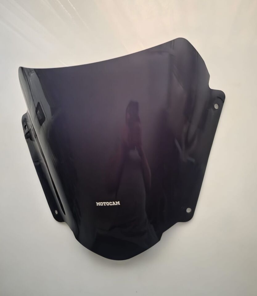 MOTOCAM Suzuki Burgman AN 400 Ön Cam 2017-2026 Model 38cm Siyah Renkli 4mm KISA SPORTİF