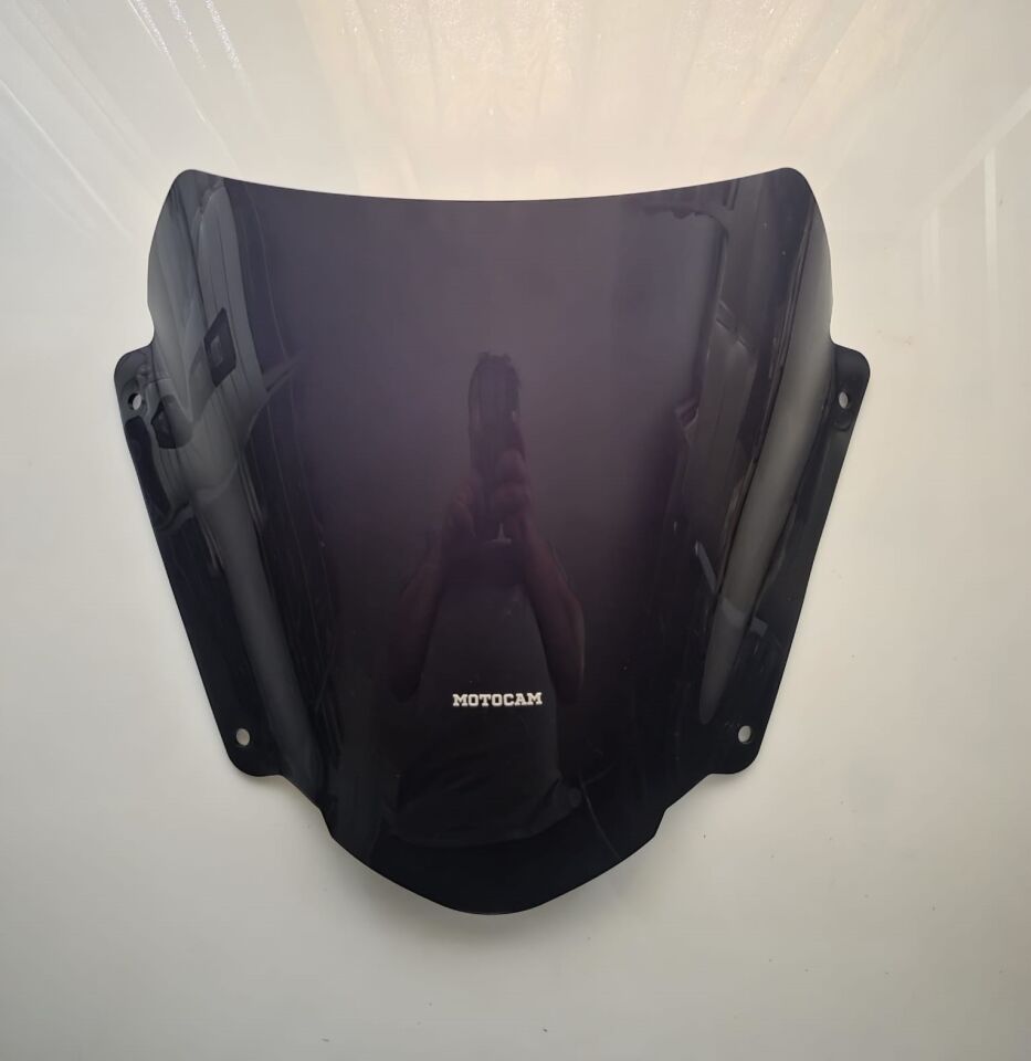 MOTOCAM Suzuki Burgman AN 400 Ön Cam 2017-2026 Model 38cm Siyah Renkli 4mm KISA SPORTİF