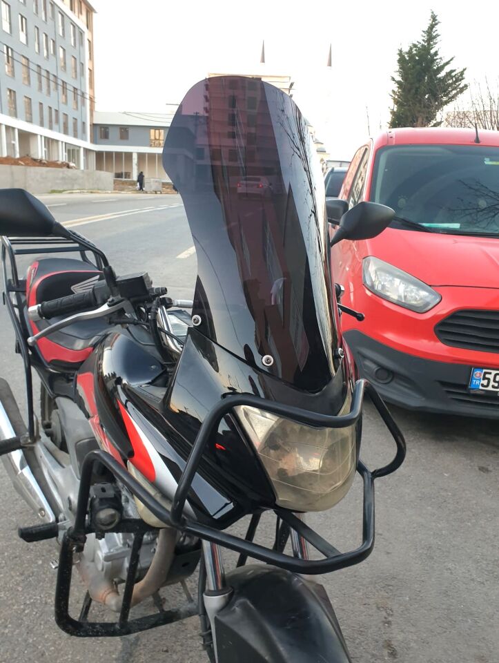 MOTOCAM Honda CBF 150 Ön Cam 2005-2017 Model 51cm Siyah Renkli 4mm