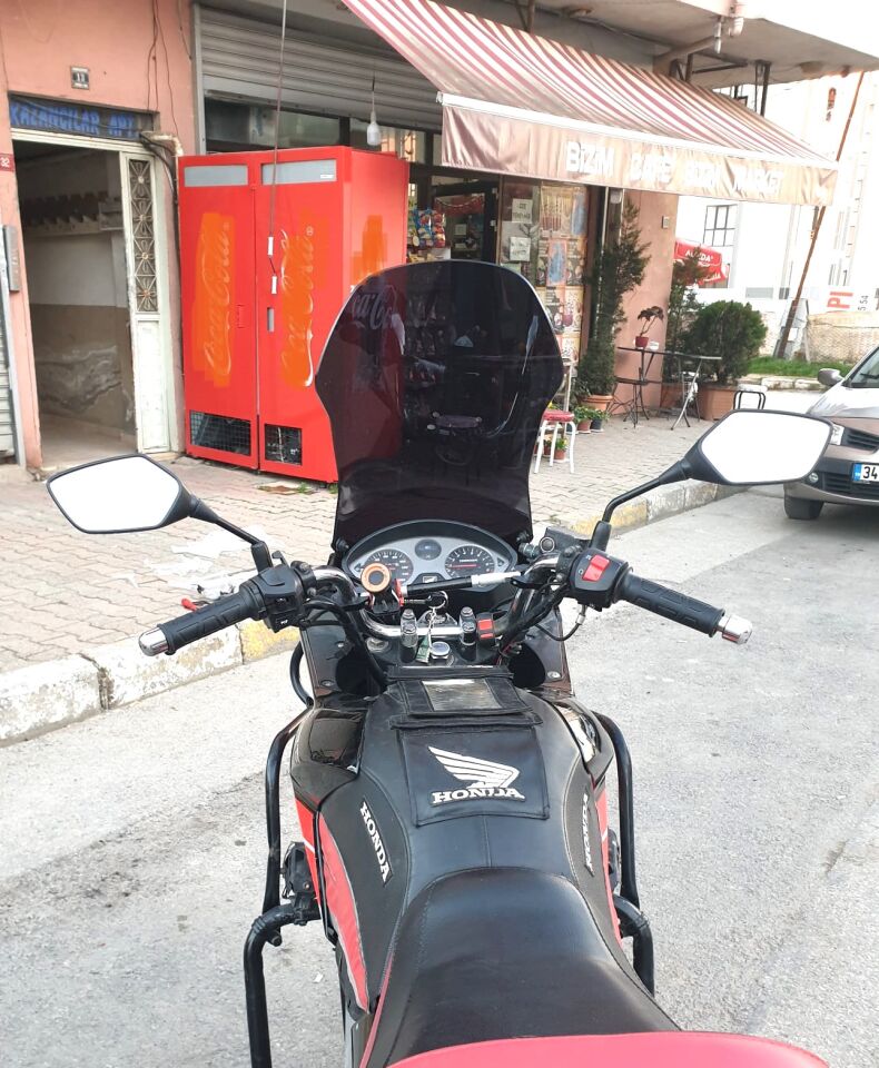 MOTOCAM Honda CBF 150 Ön Cam 2005-2017 Model 51cm Siyah Renkli 4mm