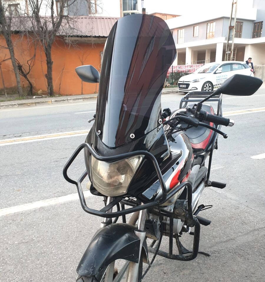 MOTOCAM Honda CBF 150 Ön Cam 2005-2017 Model 51cm Siyah Renkli 4mm