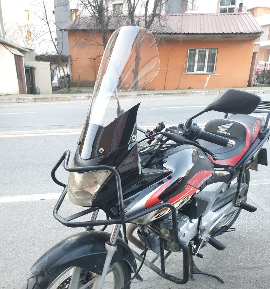 MOTOCAM Honda CBF 150 Ön Cam 2005-2017 Model 51cm Şeffaf Renkli 4mm