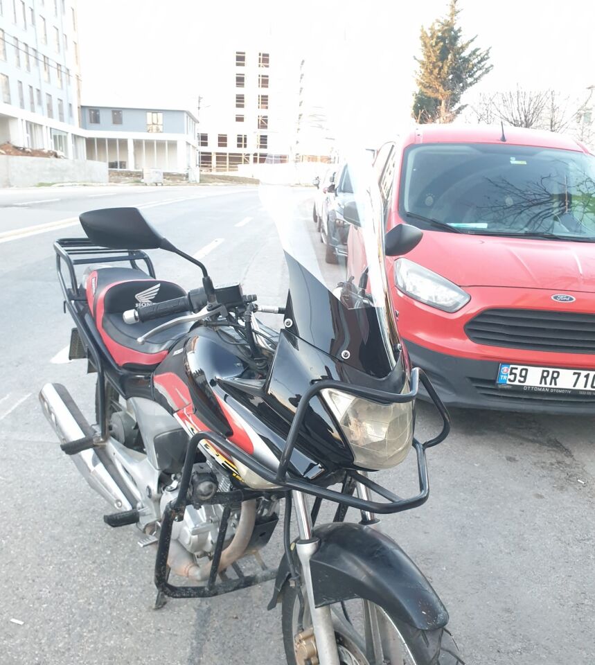 MOTOCAM Honda CBF 150 Ön Cam 2005-2017 Model 51cm Şeffaf Renkli 4mm