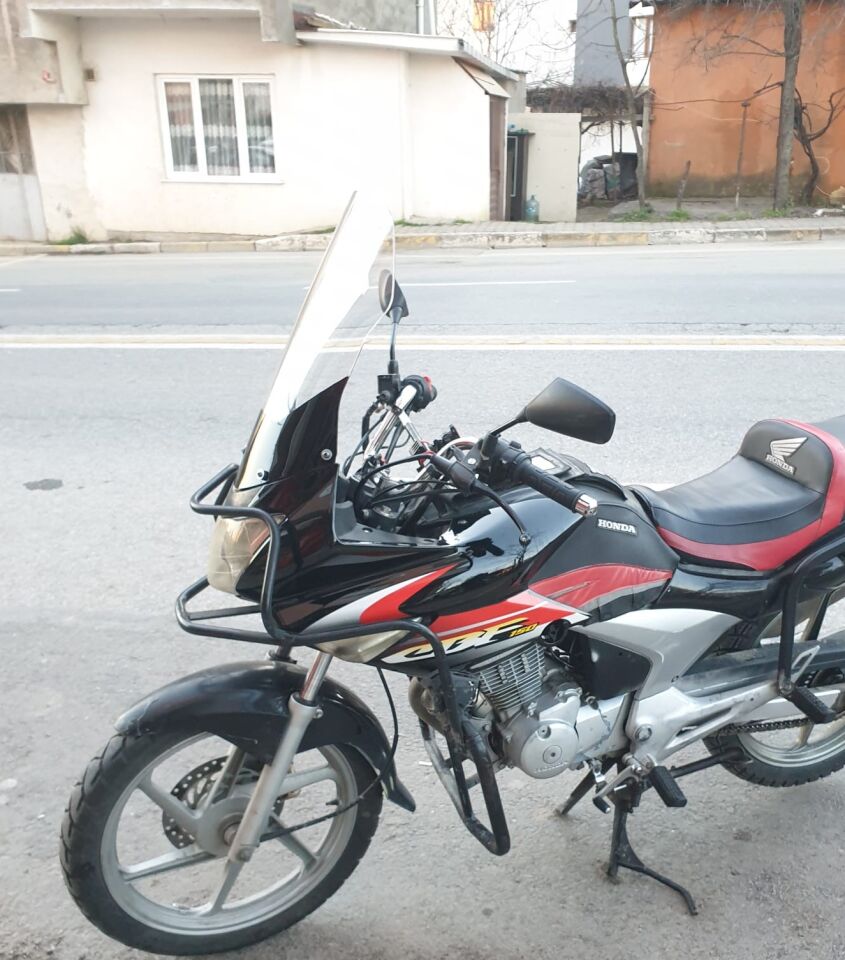 MOTOCAM Honda CBF 150 Ön Cam 2005-2017 Model 51cm Şeffaf Renkli 4mm