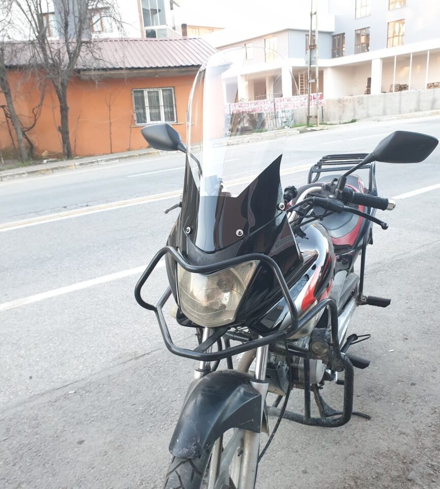 MOTOCAM Honda CBF 150 Ön Cam 2005-2017 Model 51cm Şeffaf Renkli 4mm