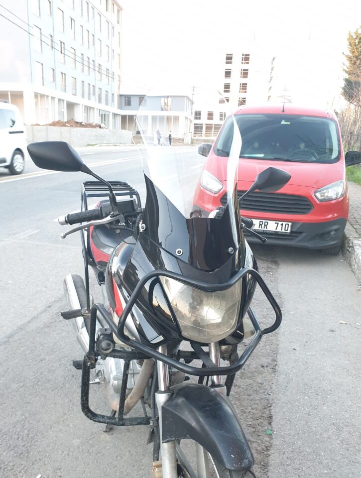 MOTOCAM Honda CBF 150 Ön Cam 2005-2017 Model 51cm Şeffaf Renkli 4mm