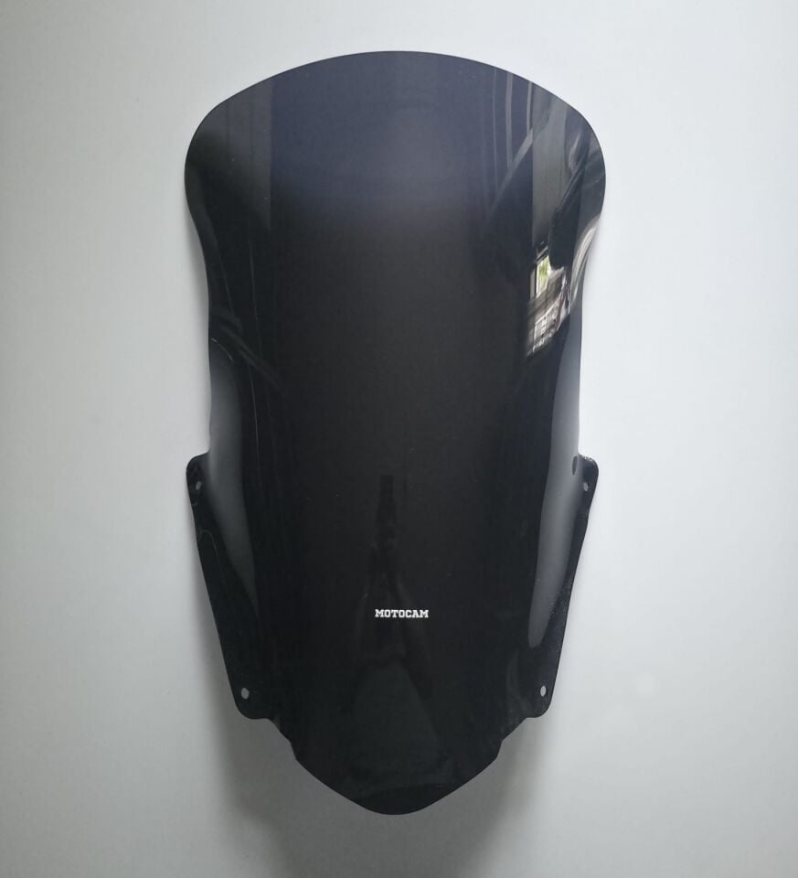 MOTOCAM Suzuki Burgman AN 400 Ön Cam 2017-2026 Model 66cm Siyah Renkli 4mm UZUN CAM