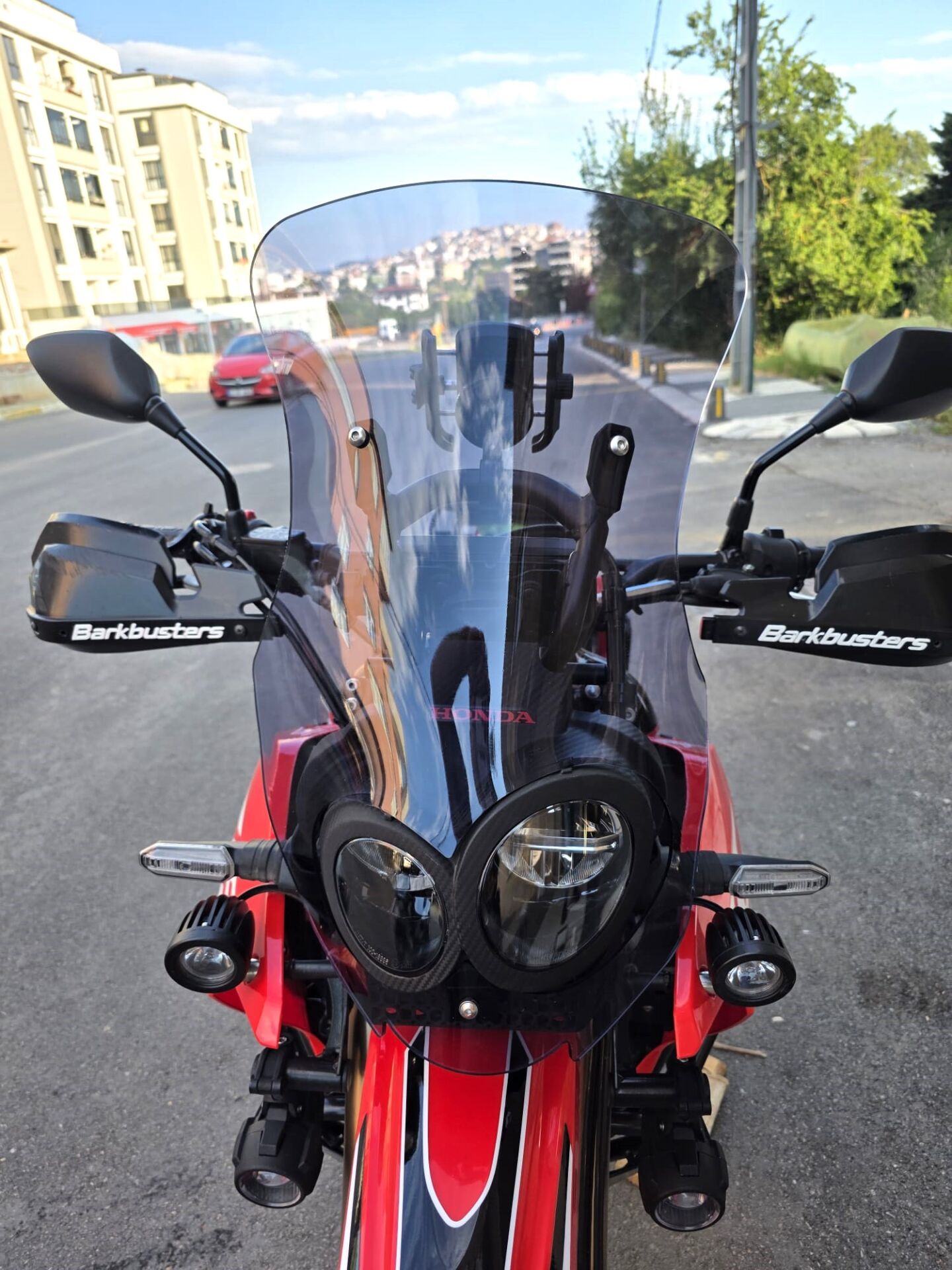 MOTOCAM Honda CRF 250 Rally Ön Cam 2017-2026-2026 Model 56cm Füme Renkli 4mm