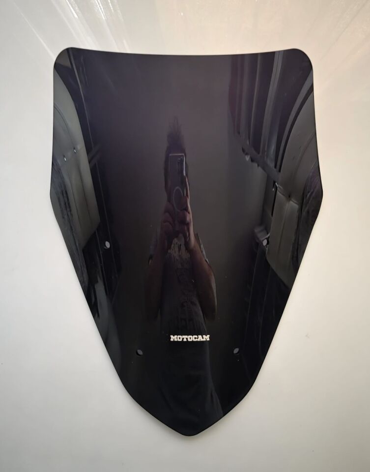 MOTOCAM Falcon Cmax 155 Ön Cam 2023-2026 Model 43cm Siyah Renkli SPORTİF