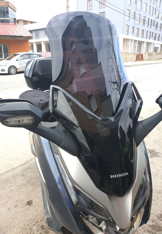 MOTOCAM Honda Forza 250 Ön Cam 2018-2020 Model 58cm Siyah Renkli 4mm