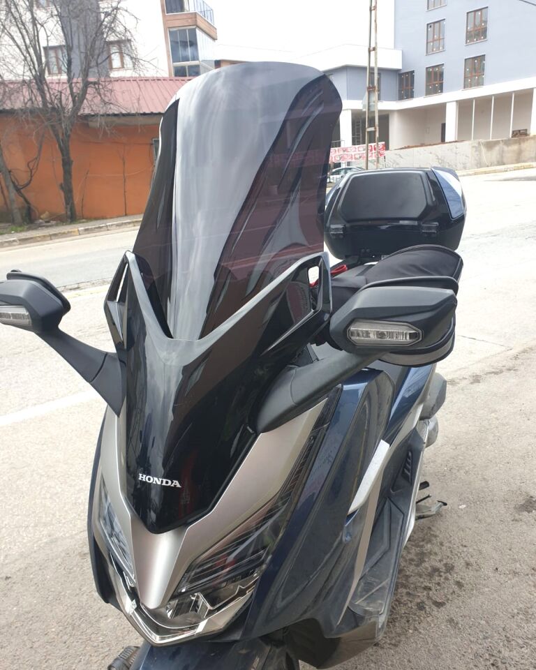 MOTOCAM Honda Forza 250 Ön Cam 2018-2020 Model 58cm Siyah Renkli 4mm