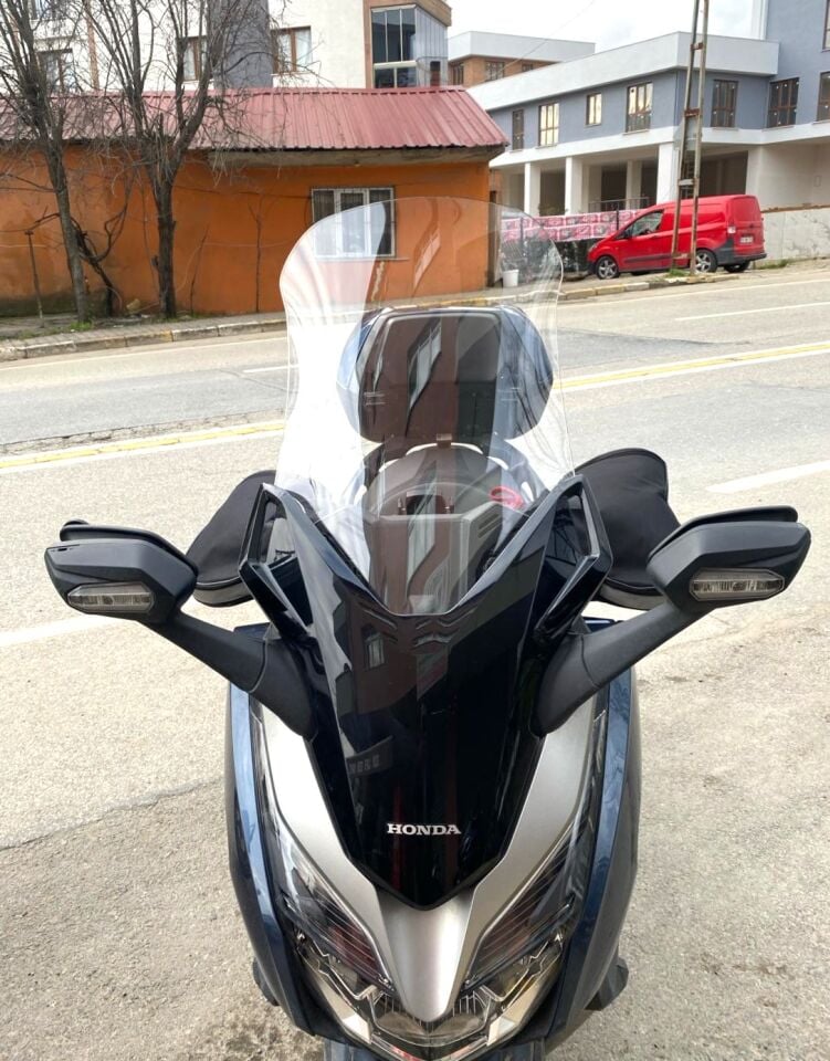 MOTOCAM Honda Forza 250 Ön Cam 2018-2020 Model 58cm Şeffaf Renkli 4mm