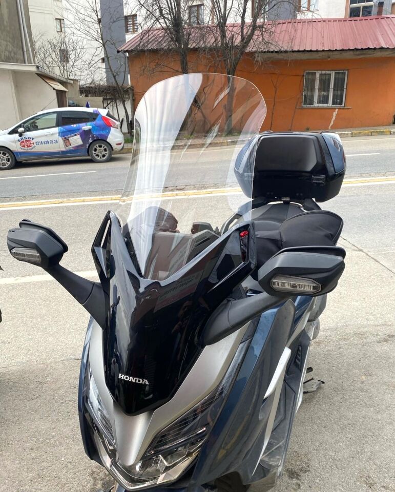 MOTOCAM Honda Forza 250 Ön Cam 2018-2020 Model 58cm Şeffaf Renkli 4mm