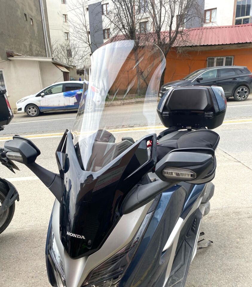 MOTOCAM Honda Forza 250 Ön Cam 2018-2020 Model 58cm Şeffaf Renkli 4mm