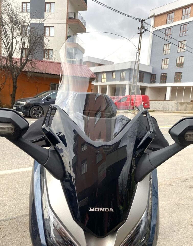 MOTOCAM Honda Forza 250 Ön Cam 2018-2020 Model 58cm Şeffaf Renkli 4mm
