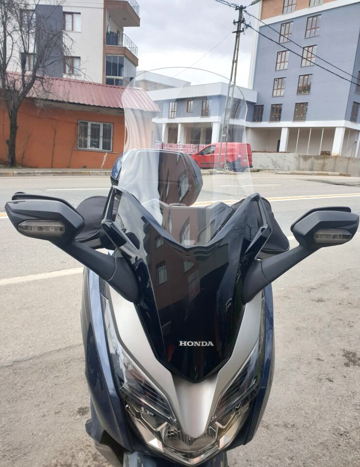 MOTOCAM Honda Forza 250 Ön Cam 2018-2020 Model 58cm Şeffaf Renkli 4mm